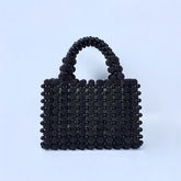 Petit sac carré élégant en perles de cire